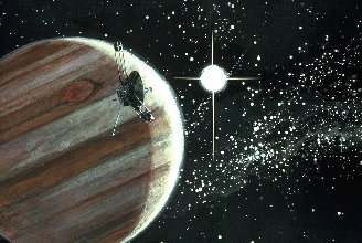 Artist’s impression of Pioneer’s Jovian fly-by
