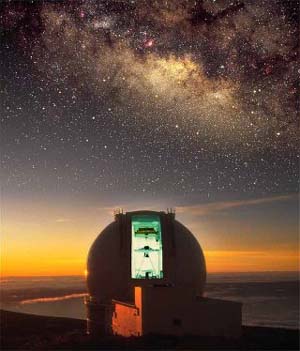 The WHT is the most powerful optical/infrared telescope in the world (Credit: Nik Szymanek and Ian King)