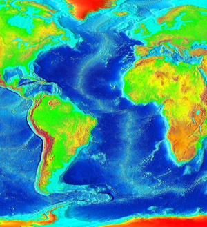 Atlantic bathymetry (Credit: U.S. National Oceanic and Atmospheric Administration)
