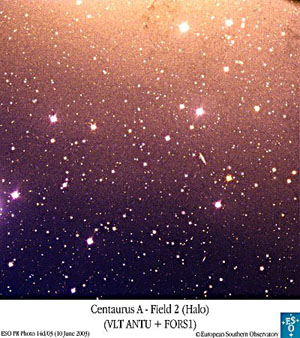 The photo shows numerous stars in a small field in the galaxy Centaurus A - many of the red ones have been shown to be of the Mira-type