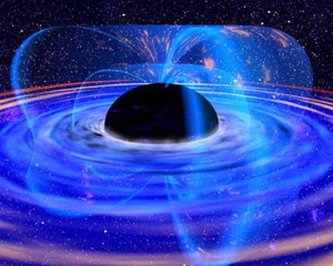 Artist’s conception of matter swirling around a black hole (Credit: NASA)