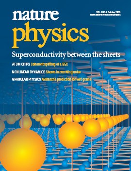 Metal-graphite superconductors made the cover of the inaugural issue of Nature Physics (Copyright: Nature Publishing Group 2005, used with permission)