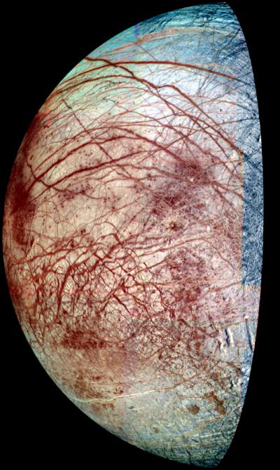 Researchers have confirmed that racemizing enzymes could work even at the sub-zero temperatures found on chilly planets or moons such as Europa (shown). (Credit: Photo Courtesy of NASA)