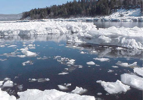 High spring streamflow on the St. John River in northern Maine (Source: USGS)