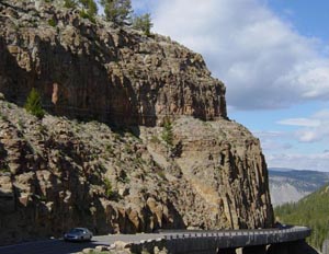 Welded tuff at Golden Gate in Yellowstone was formed by the last supervolcanic eruption