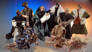 Nativity figurines made of liquid wood © TECNARO GmbH/Fraunhofer-Gesellschaft