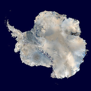 Satellite composite image of Antarctica (Credit: Dave Page)