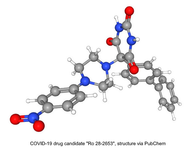 COVID-19 drug candidate Ro 28-2653, structure via PubChem